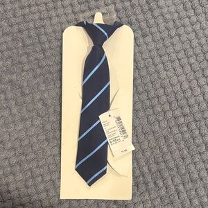 Kids Navy Blue Striped Tie